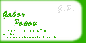 gabor popov business card